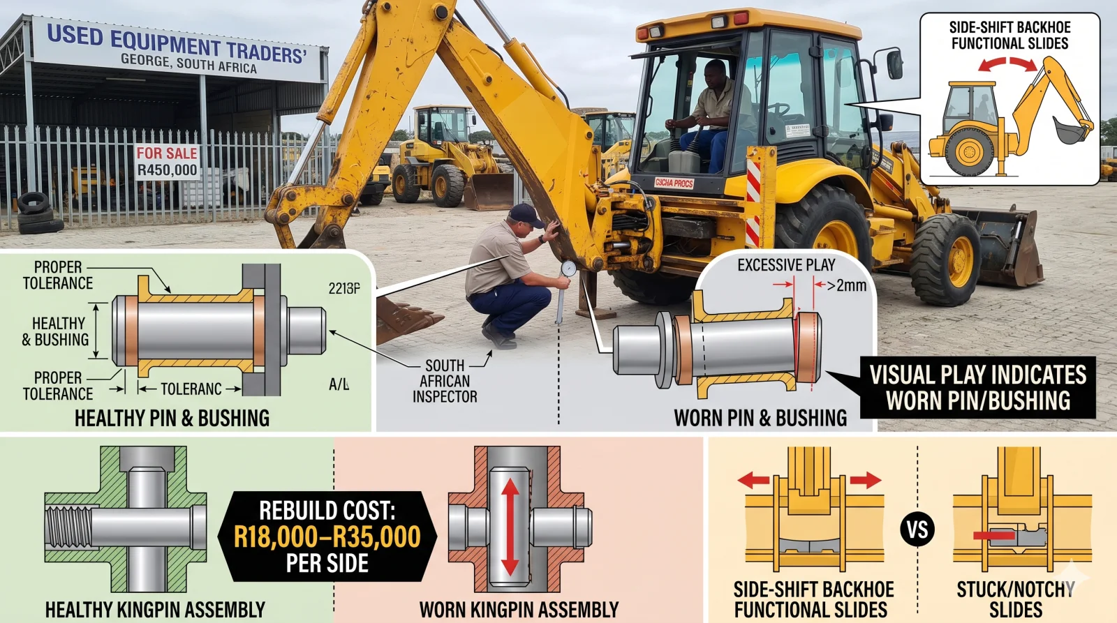 Point 8 real work test checklist — digging test, lifting test, braking test, cycling all functions and endurance test