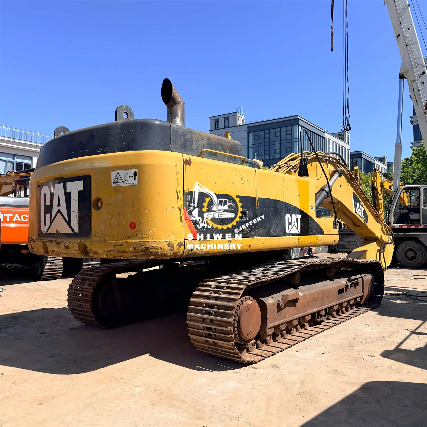 45ton Used CATERPILLAR Excavator 345 Construction Mining Machinery Original Painting - CATERPILLAR - 345 - Used